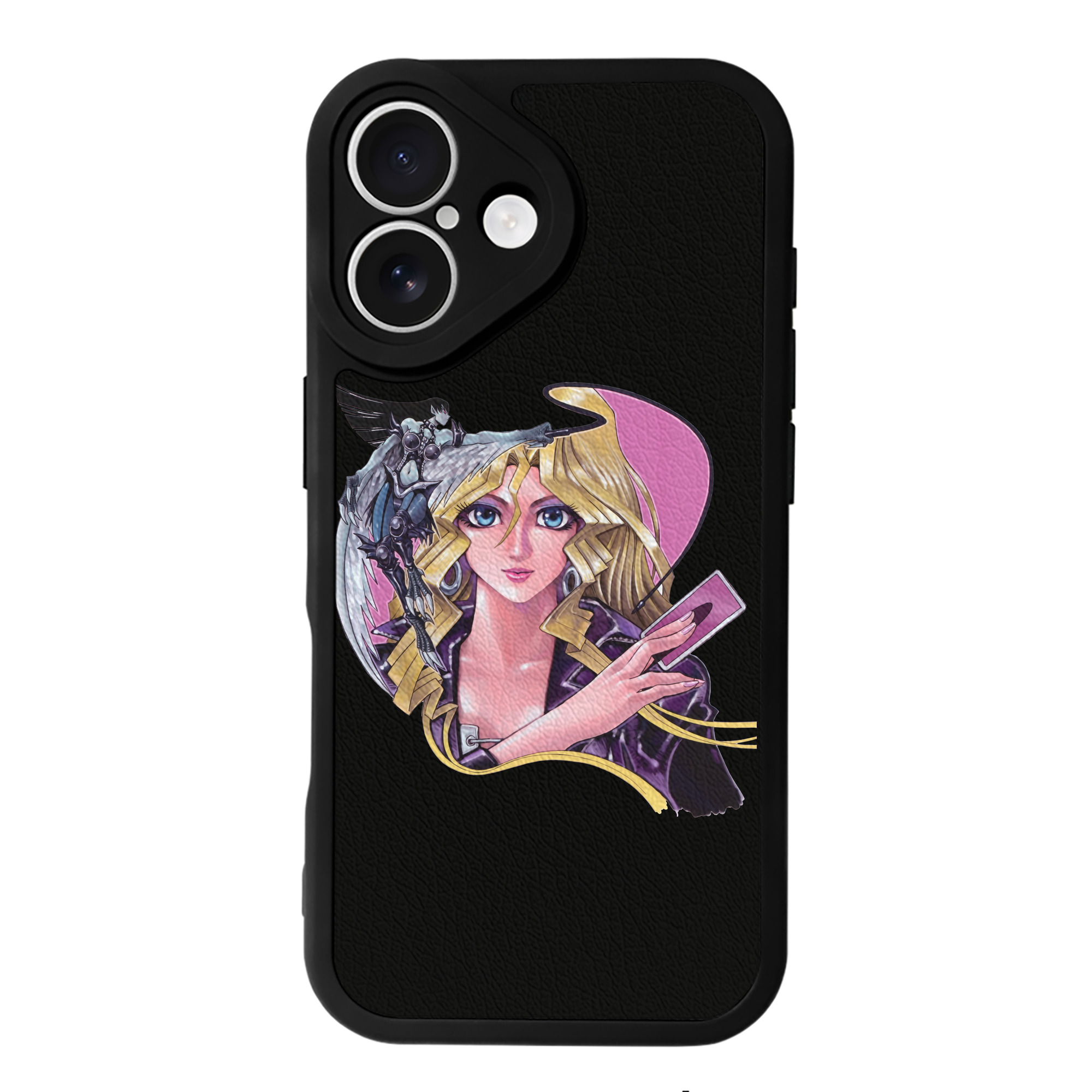 （画像用） 遊☆戯☆王 Yu-Gi-Oh! 【iPhone 16シリーズ対応】シリコンスマホケース（レザー調） 材質：シリコン